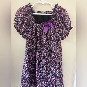 Girls beautiful purple and pink flower dress